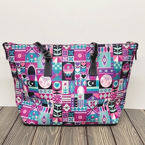 NEW Dooney&Bourke x Disney "It's A Small World" Tote/ShoulderBag & Wallet/Wristl - Picture 4 of 16